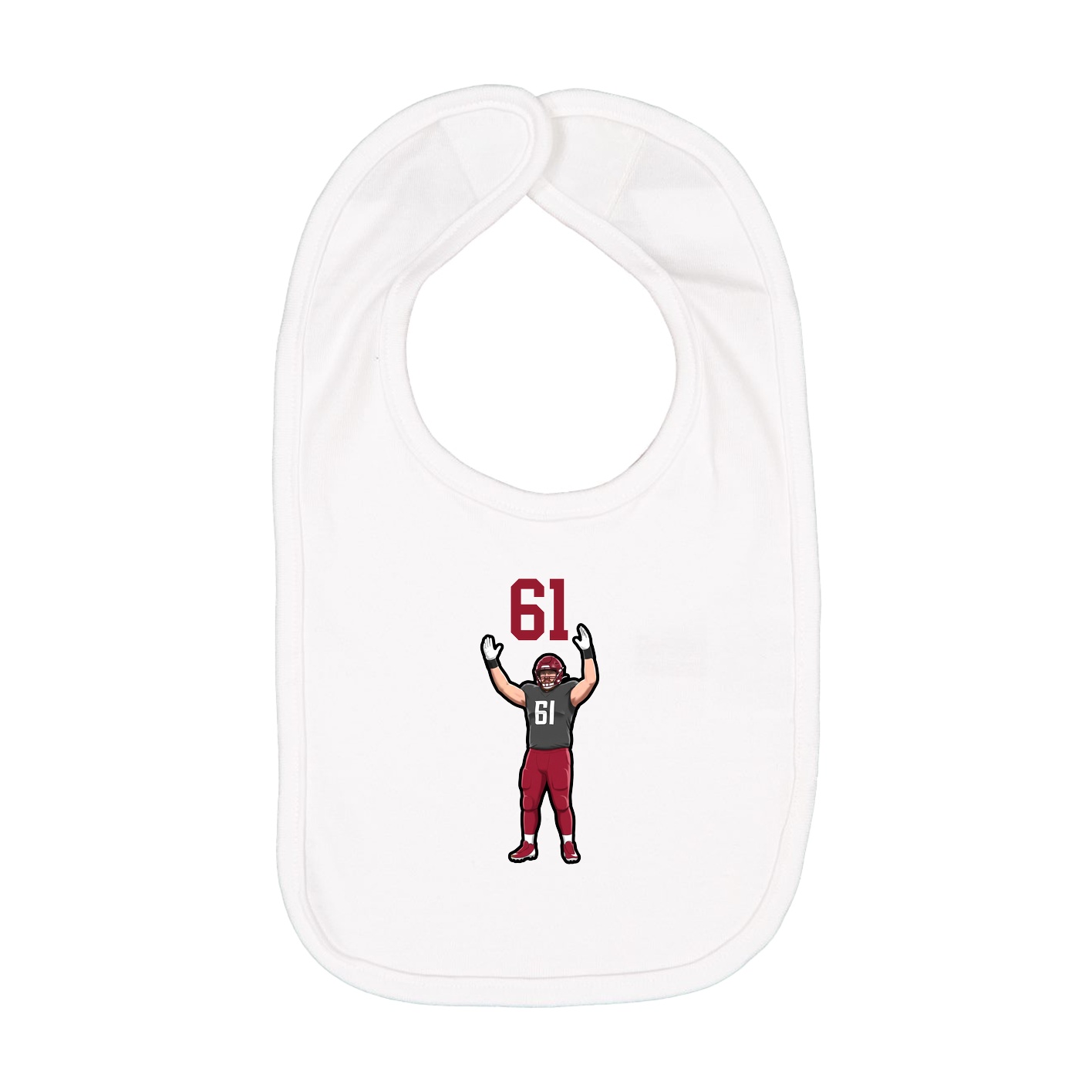 Infant Bib — Number Top in White