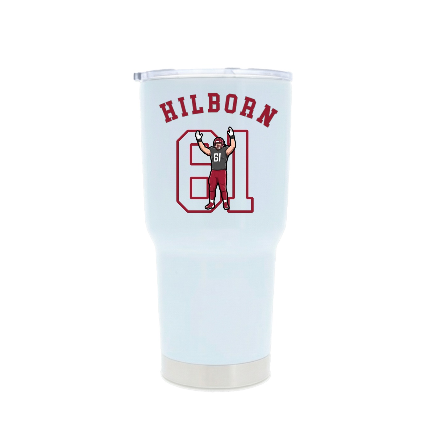 30oz Stainless Steel Tumbler — Shirsey Arch in White