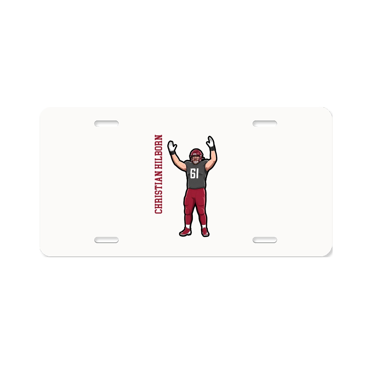 License Plate — Name Vertical in Classic