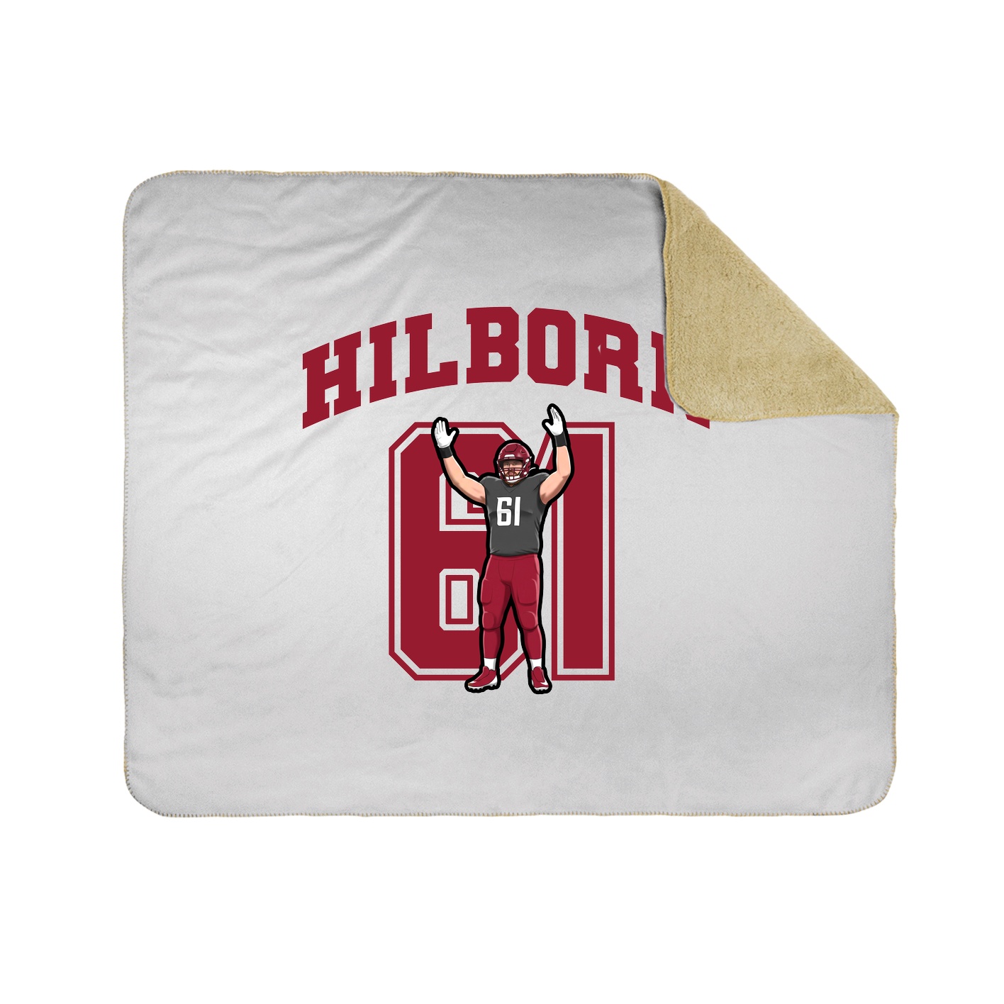 Throw Blanket — Number in White