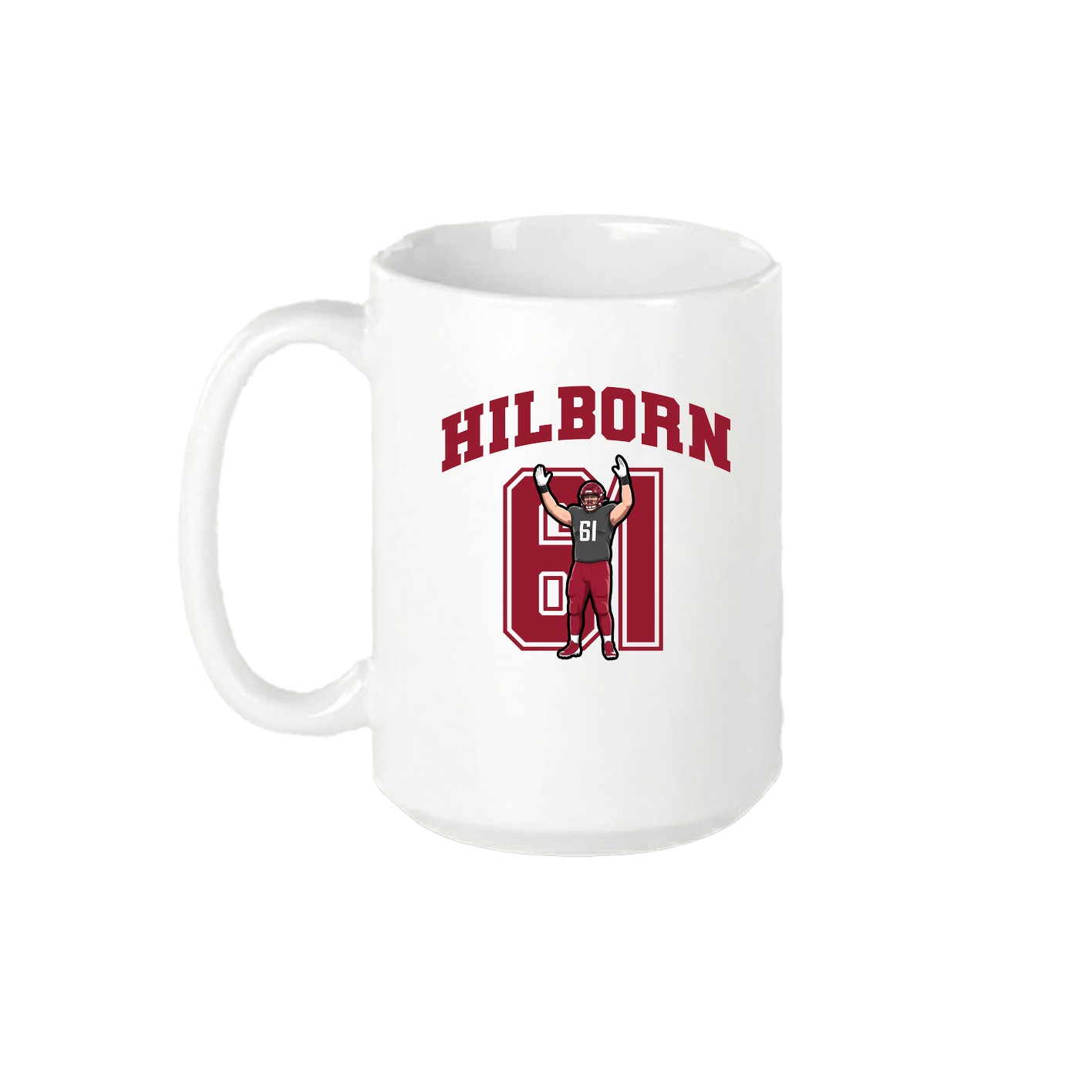 15oz Coffee Mug — Number in White