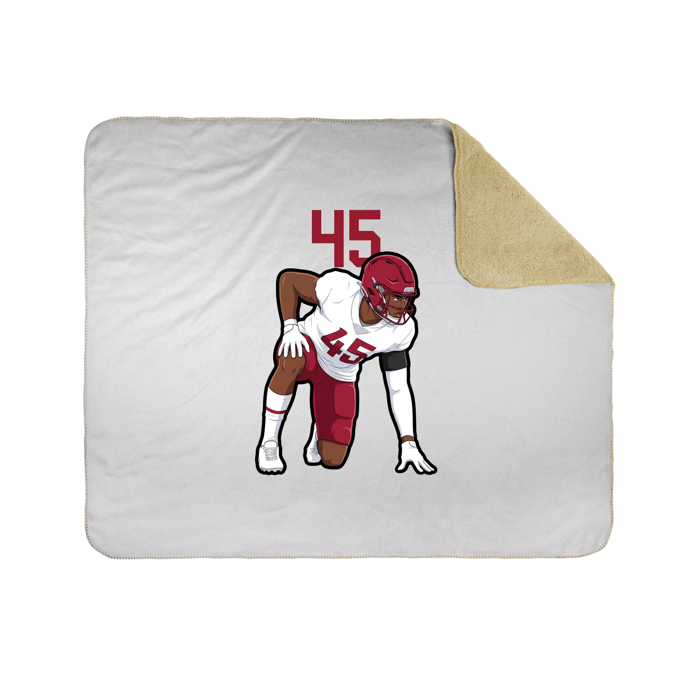 Throw Blanket — Number Top in White