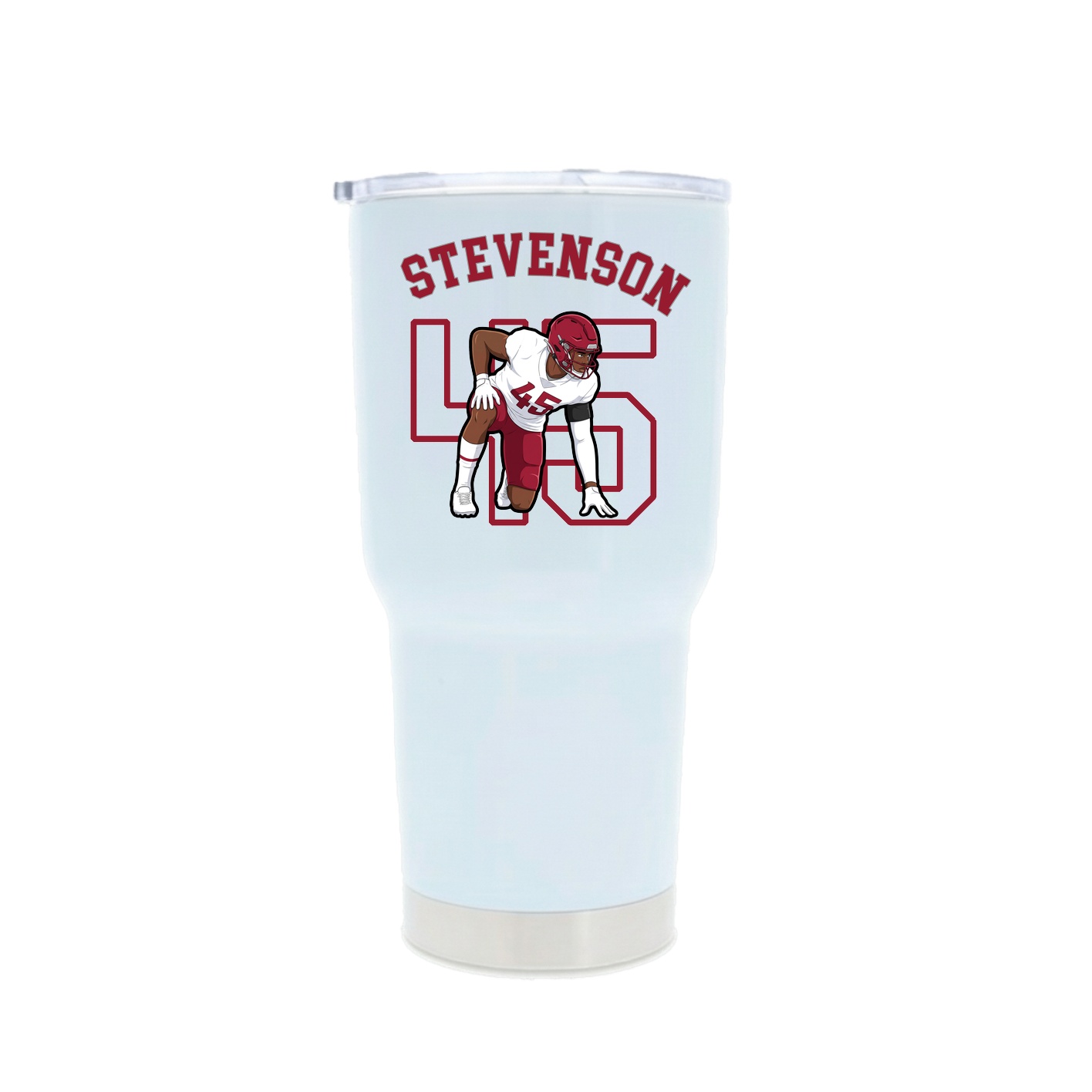 30oz Stainless Steel Tumbler — Shirsey Arch in White