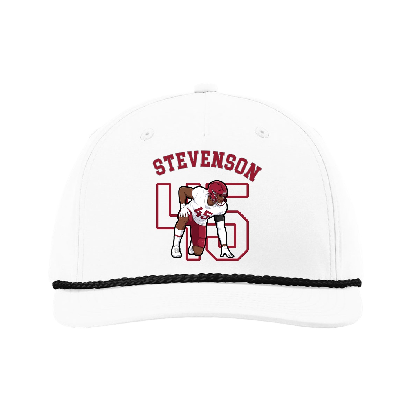 Five-Panel Classic Rope Cap — Shirsey Arch in White