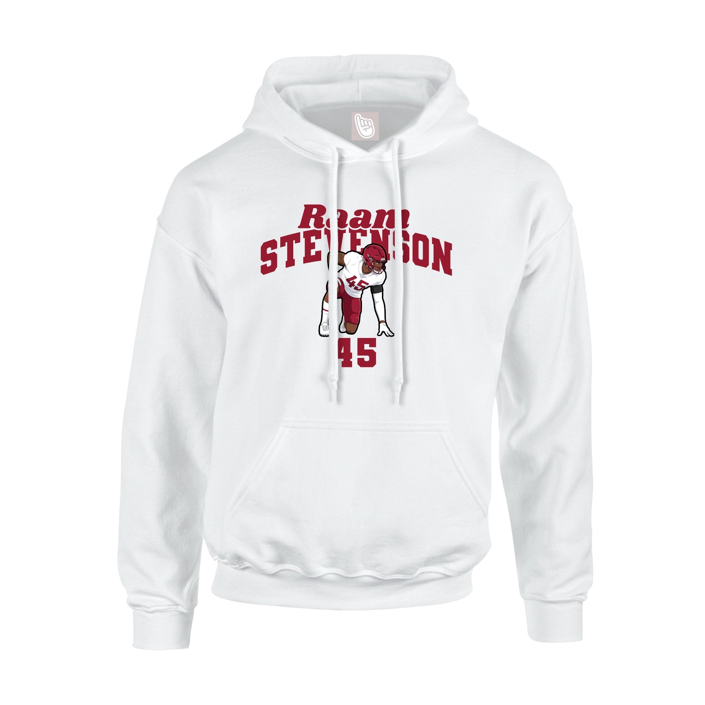 Youth Hoodie — Signature Arch in White