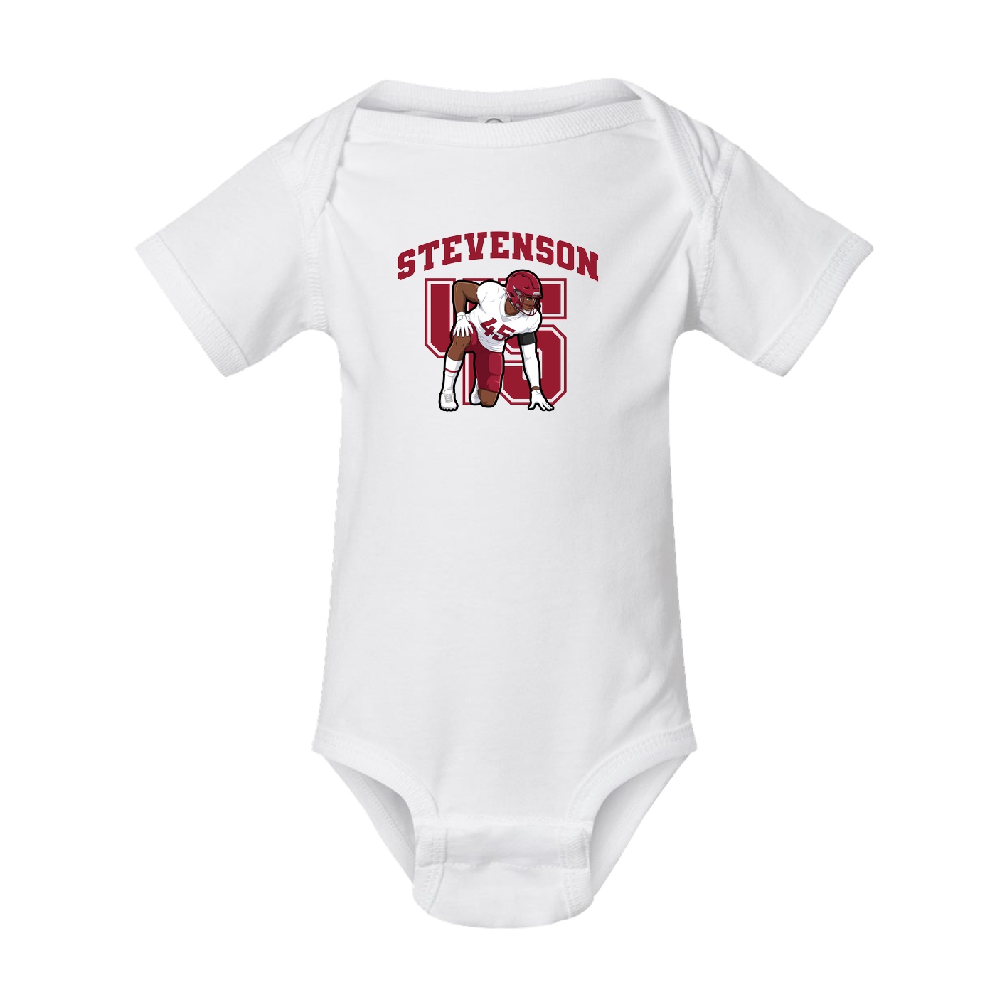 Baby Onesie — Number in White