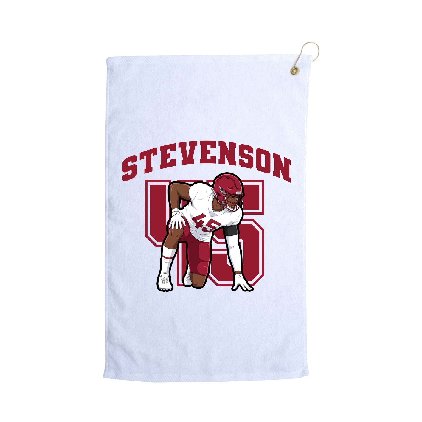 Golf Towel — Number in White