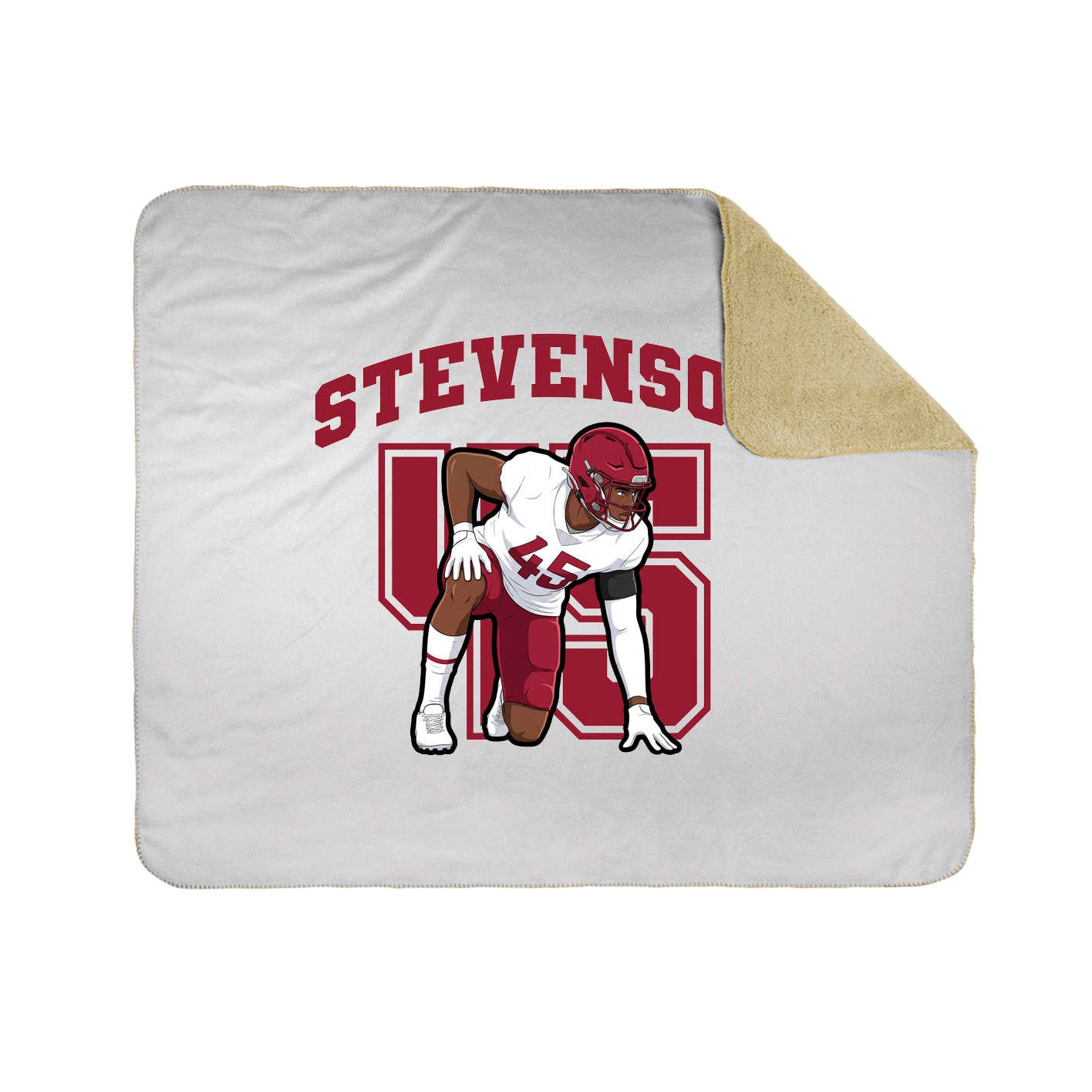 Throw Blanket — Number in White