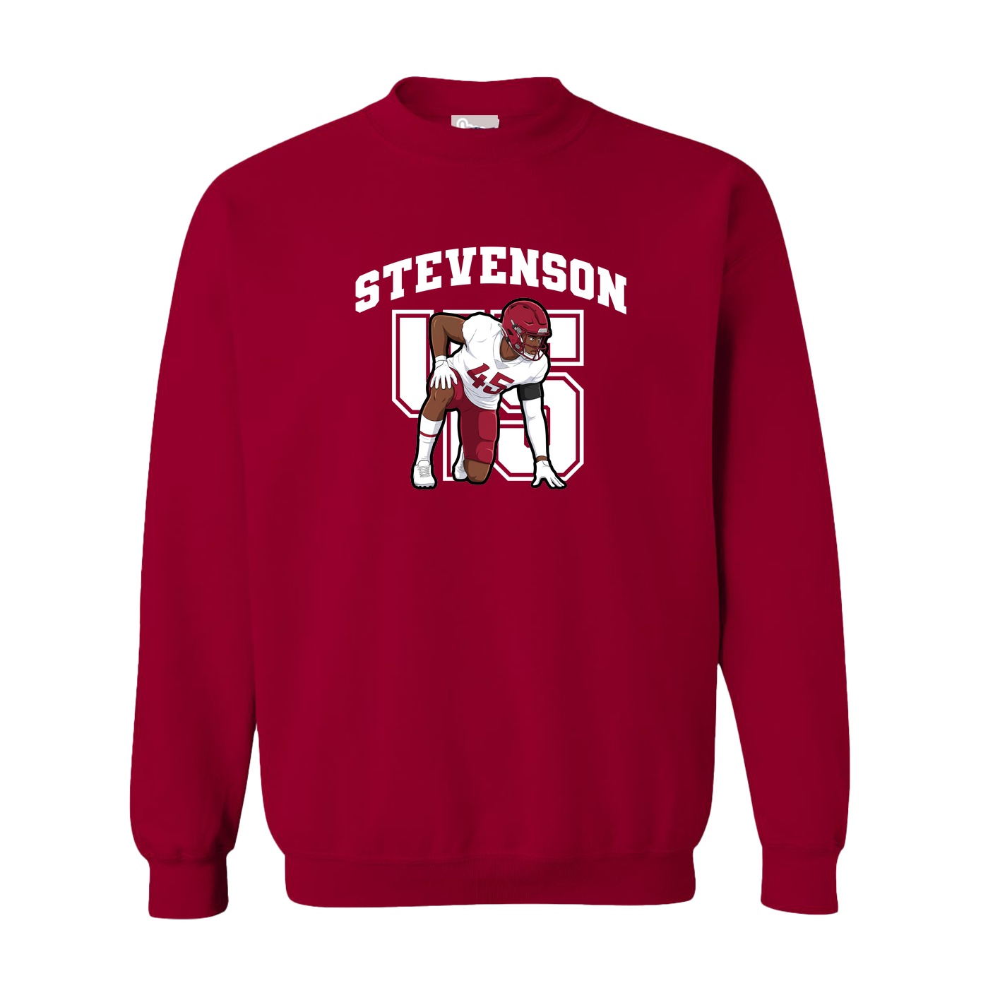 Fleece Crew — Number in Cardinal