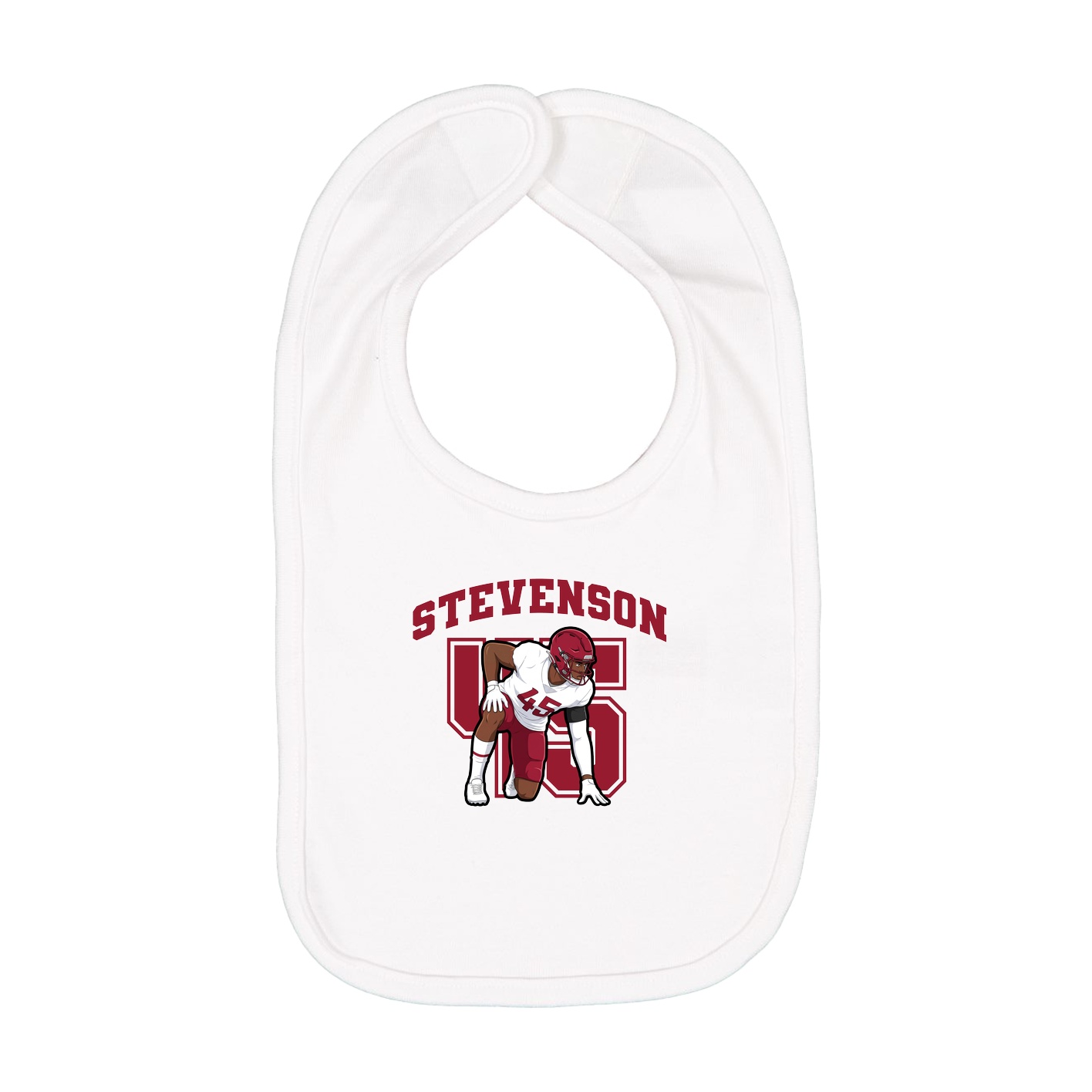 Infant Bib — Number in White