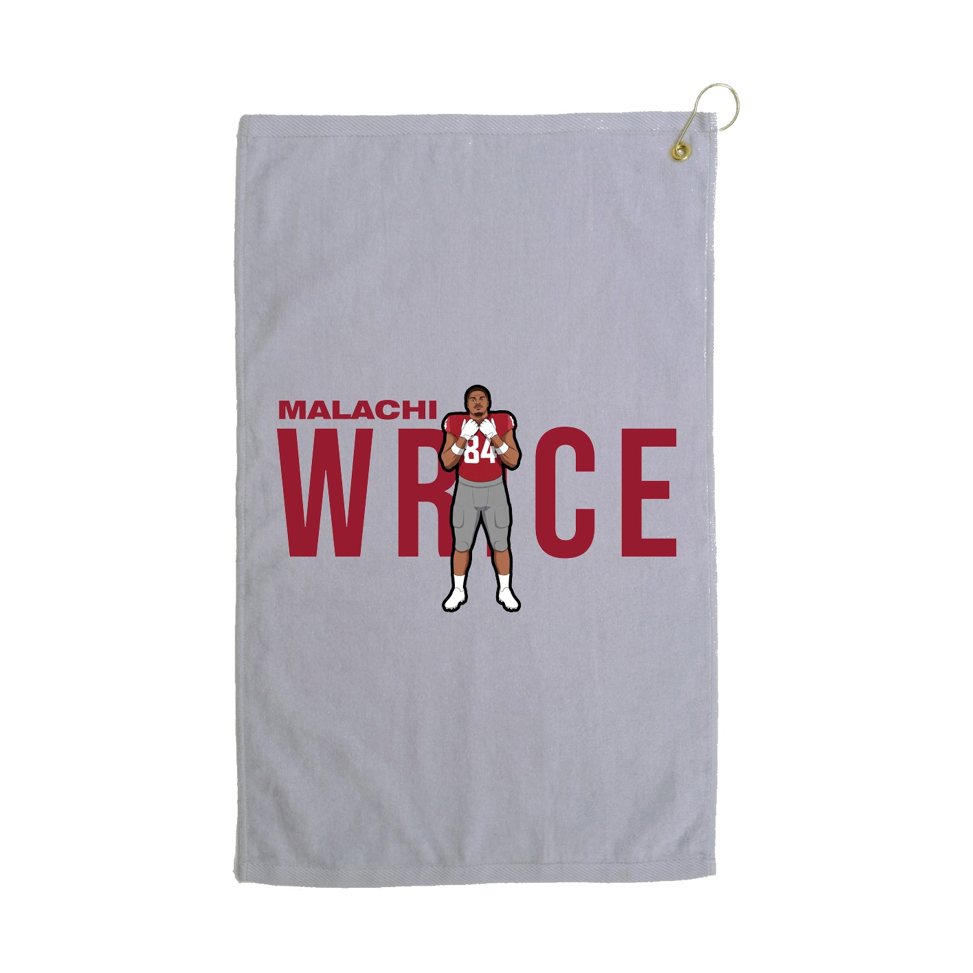 Golf Towel — Player Name in Grey