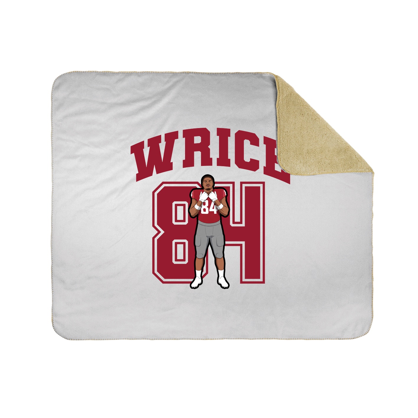 Throw Blanket — Number in White