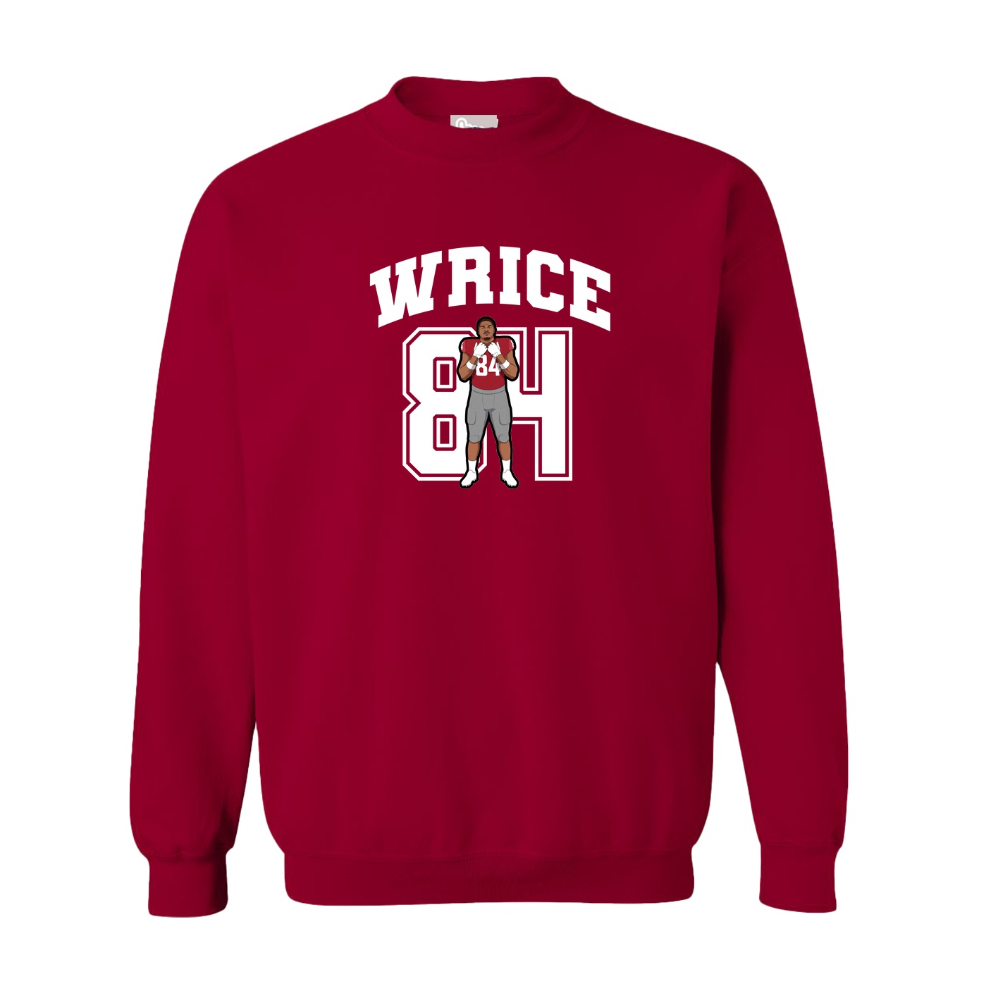 Fleece Crew — Number in Cardinal