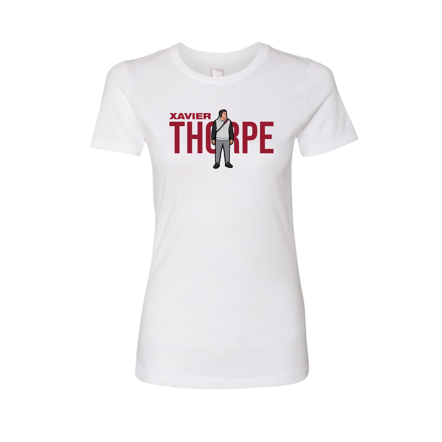 Fitted Women's Tee — Player Name in White