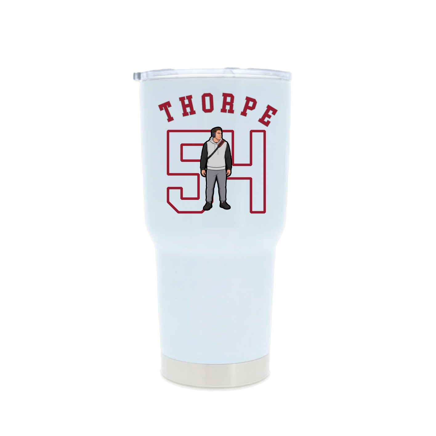 30oz Stainless Steel Tumbler — Shirsey Arch in White