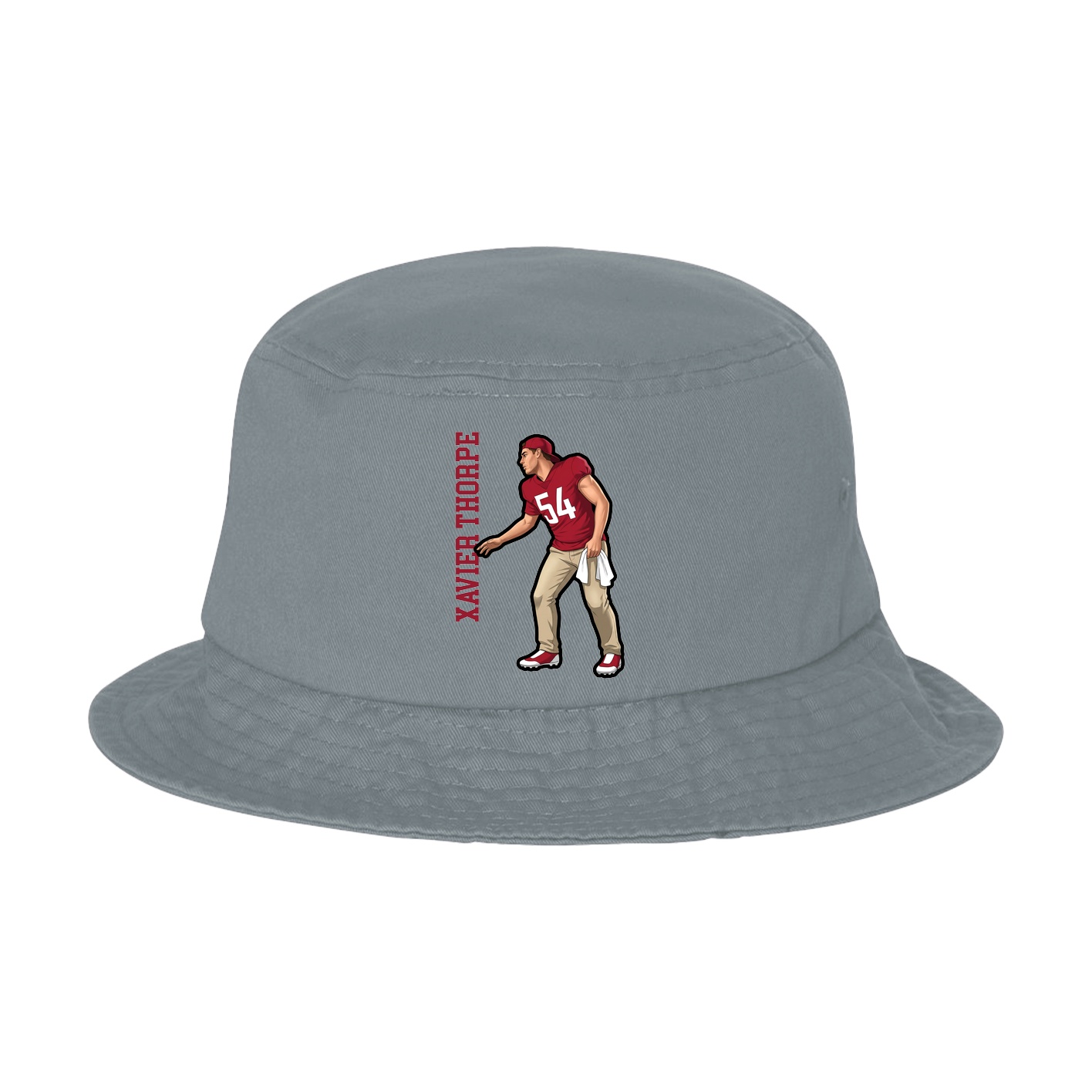 Bucket Cap — Name Vertical in Grey