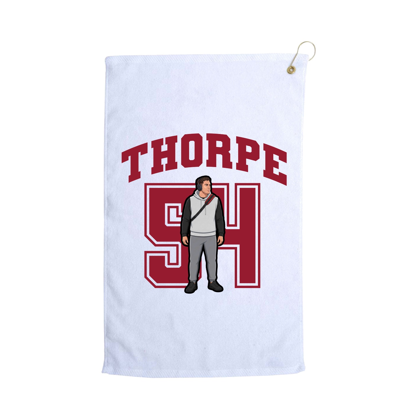 Golf Towel — Number in White