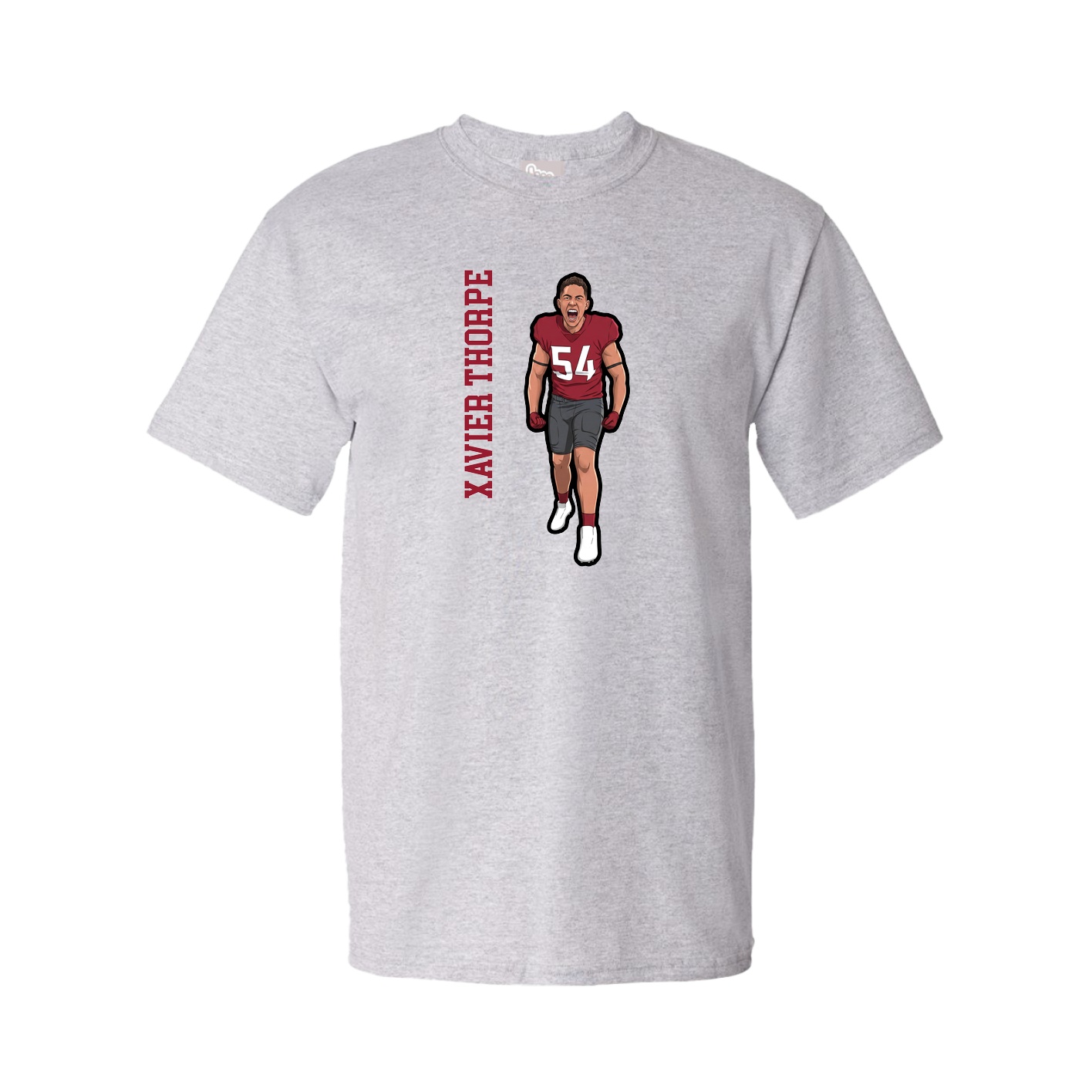 Tee — Name Vertical in Grey
