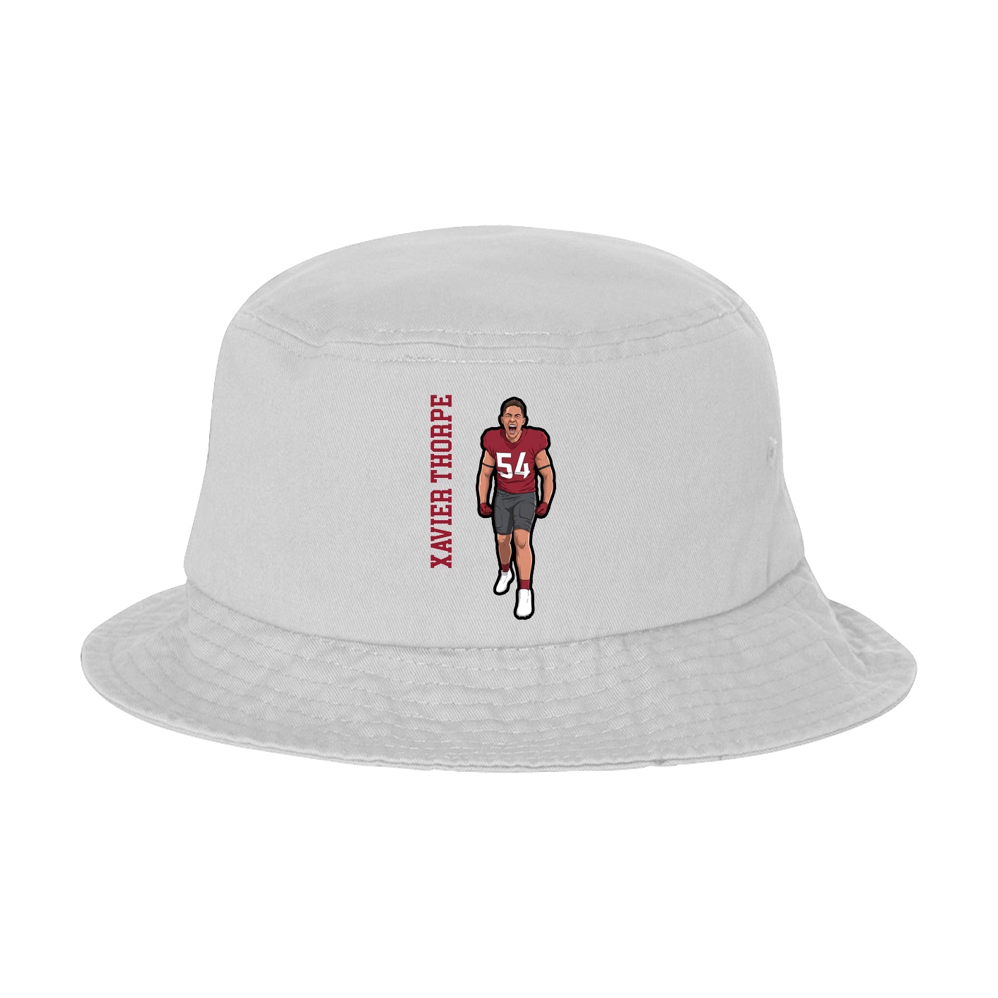 Bucket Cap — Name Vertical in White