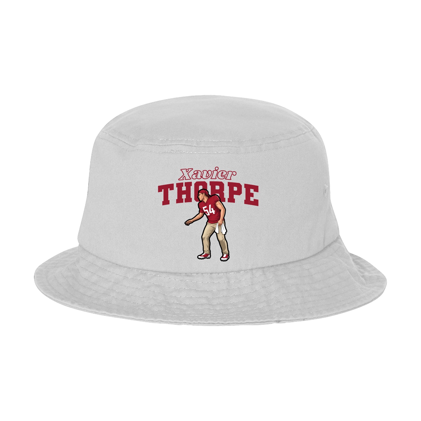 Bucket Cap — Name Arch in White