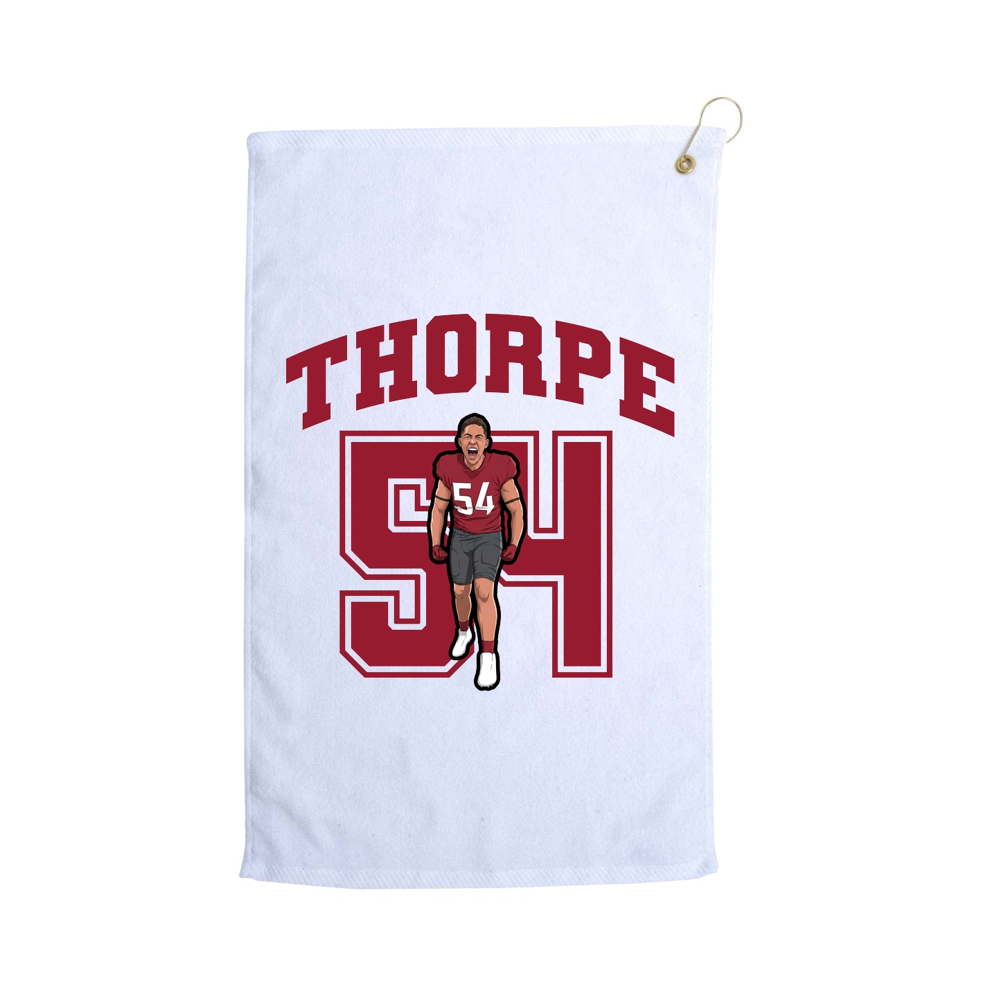 Golf Towel — Number in White