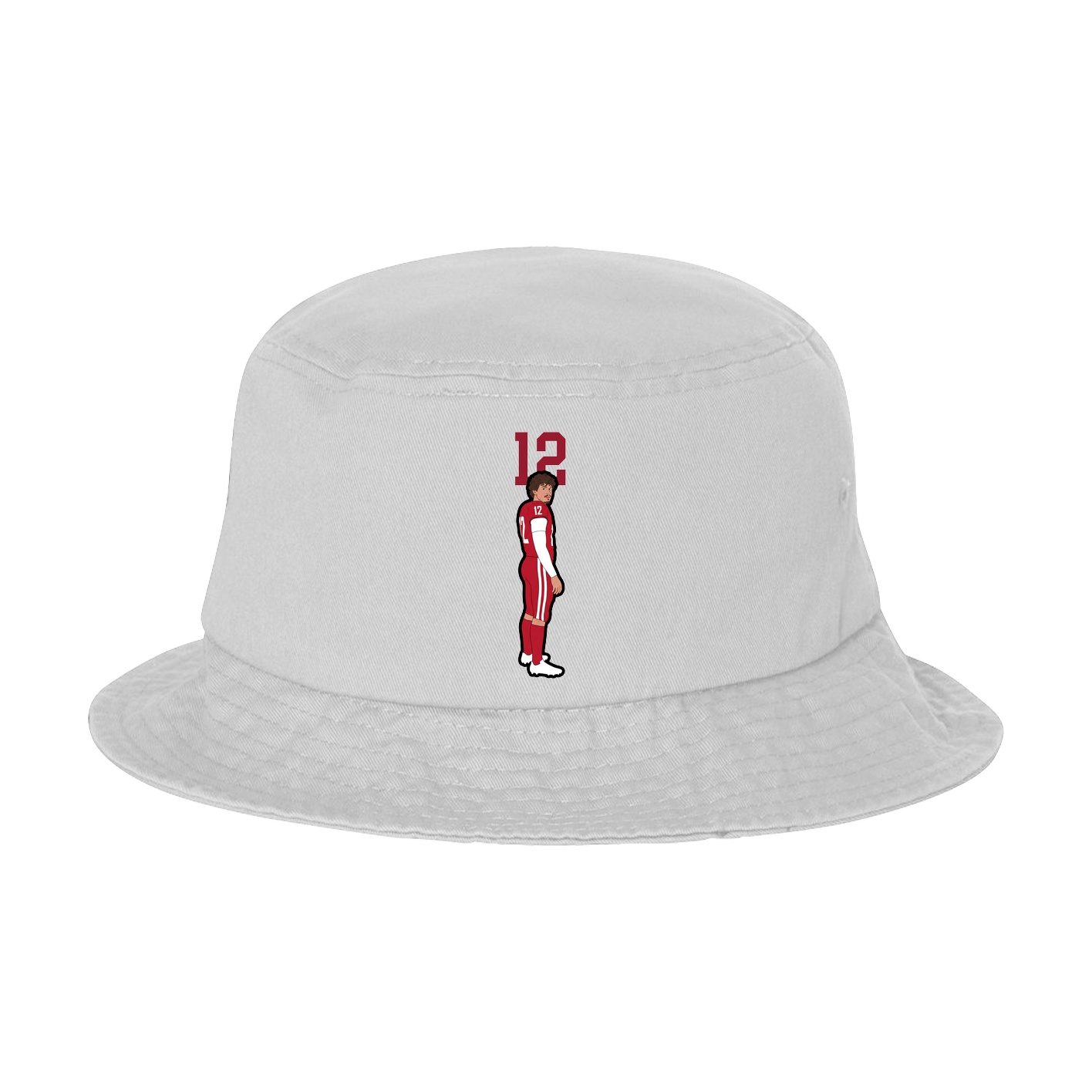 Bucket Cap — Number Top in White