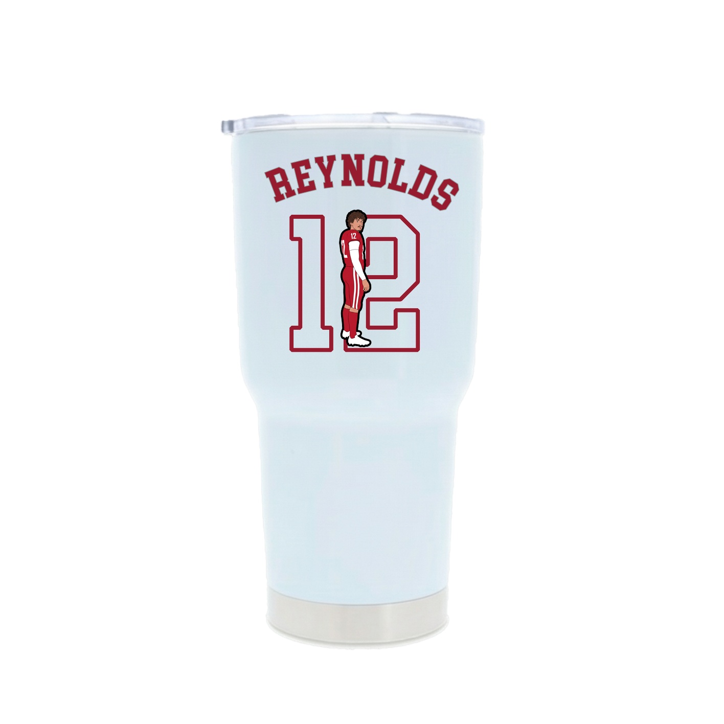 30oz Stainless Steel Tumbler — Shirsey Arch in White