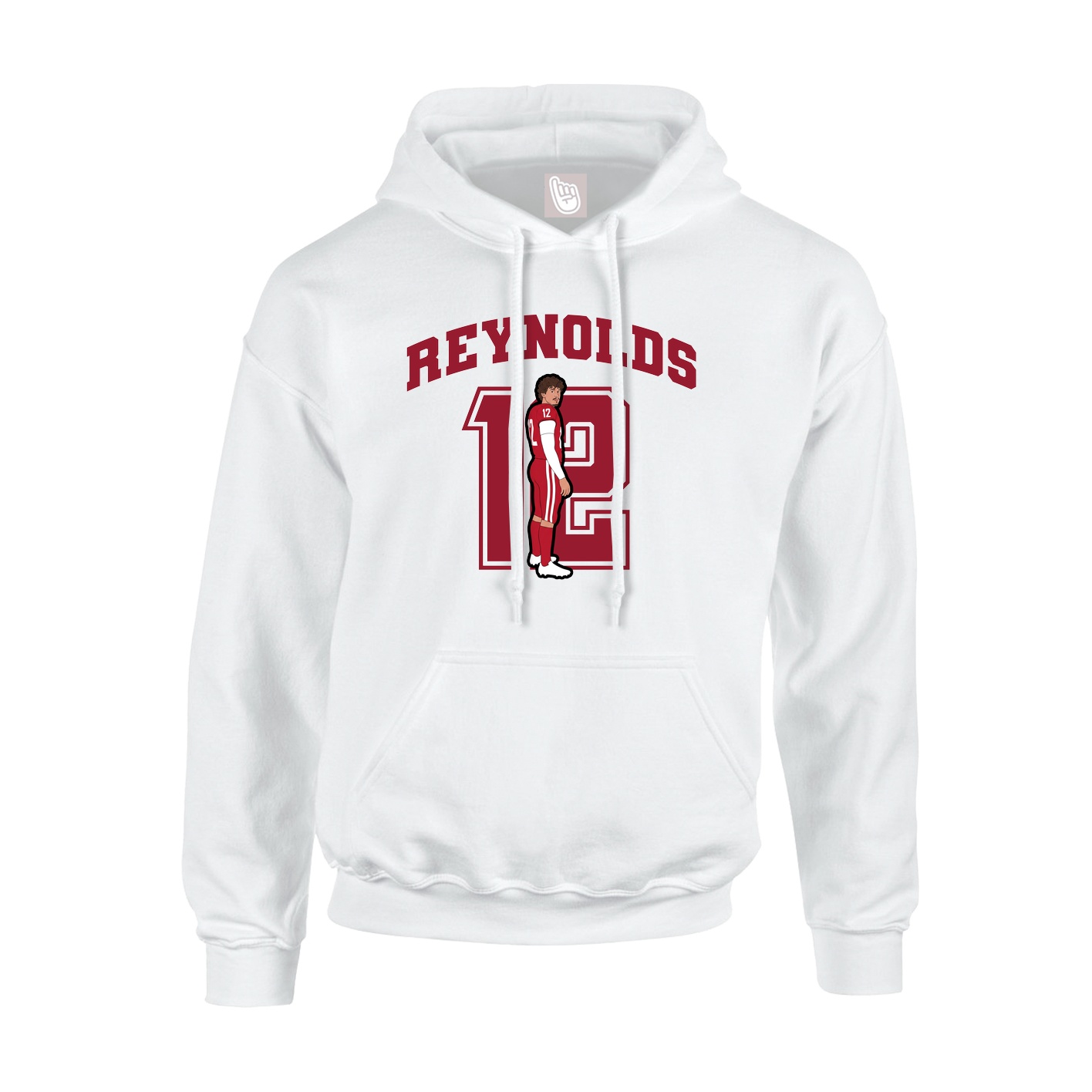 Youth Hoodie — Number in White