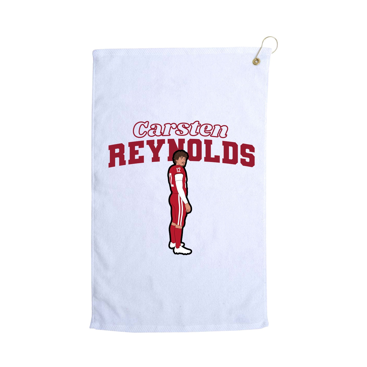 Golf Towel — Name Arch in White