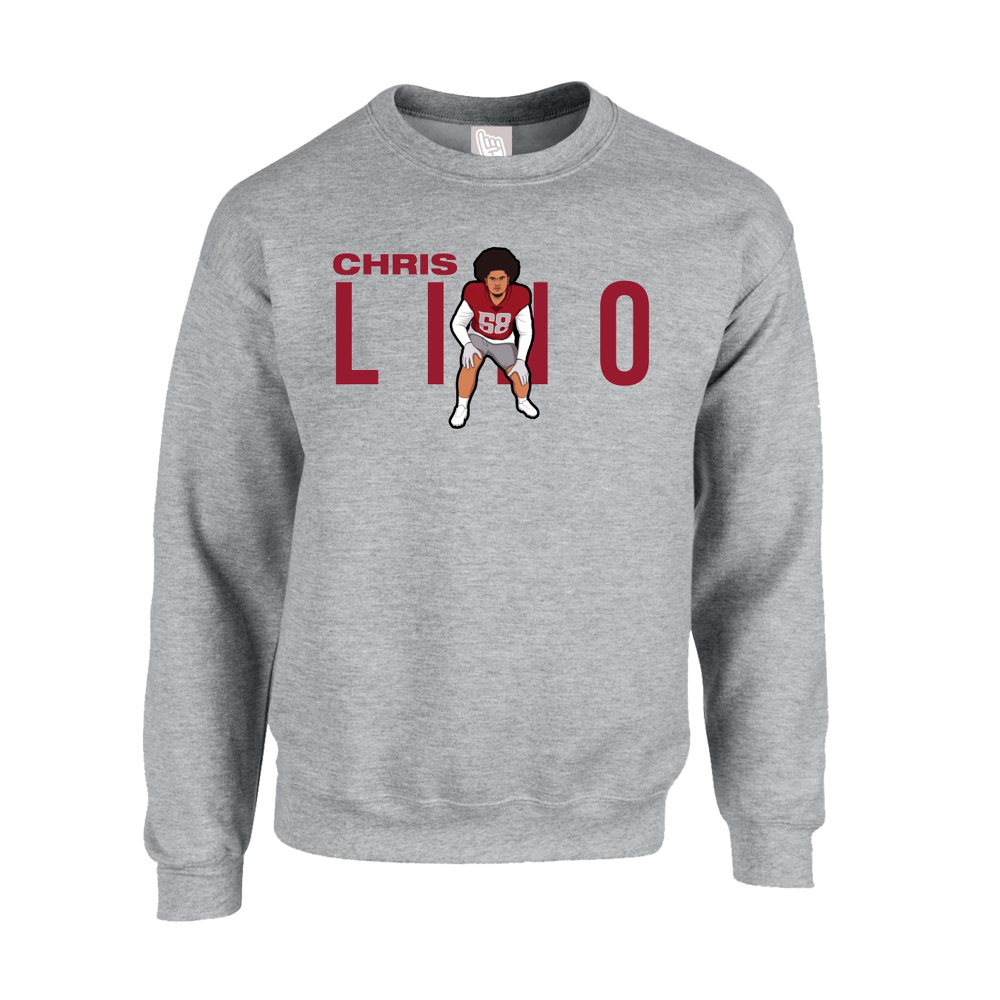 Fleece Crew — Player Name in Grey