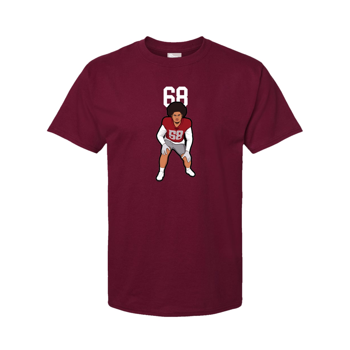 Youth Tee — Number Top in Cardinal