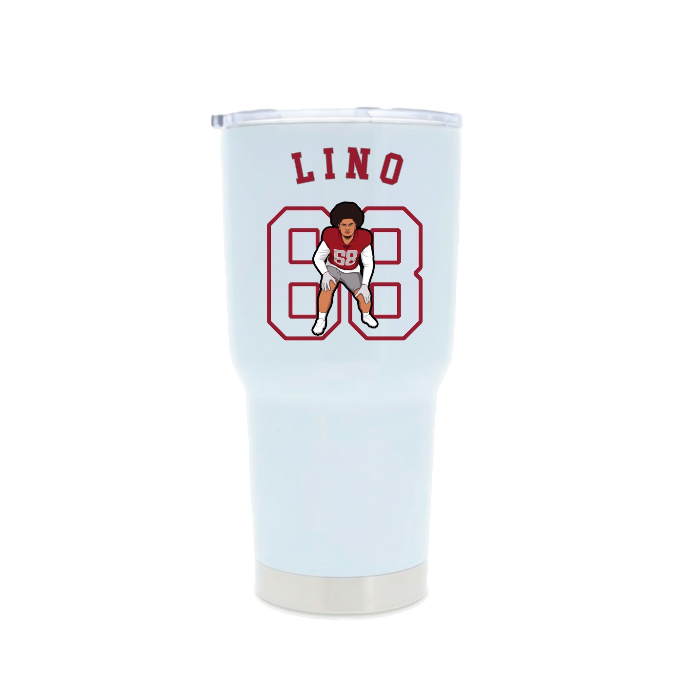 30oz Stainless Steel Tumbler — Shirsey Arch in White