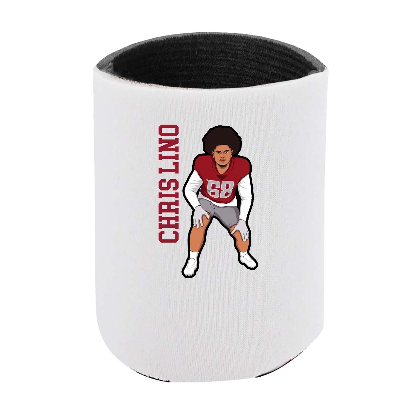 Can Holder — Name Vertical in White