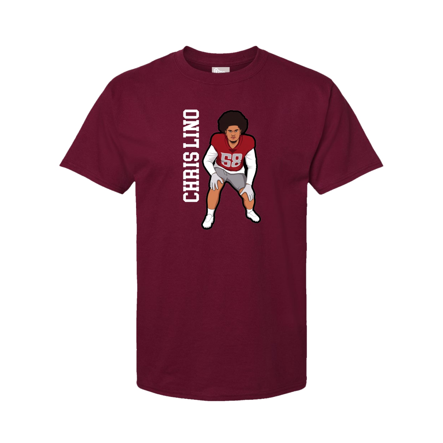 Tee — Name Vertical in Cardinal