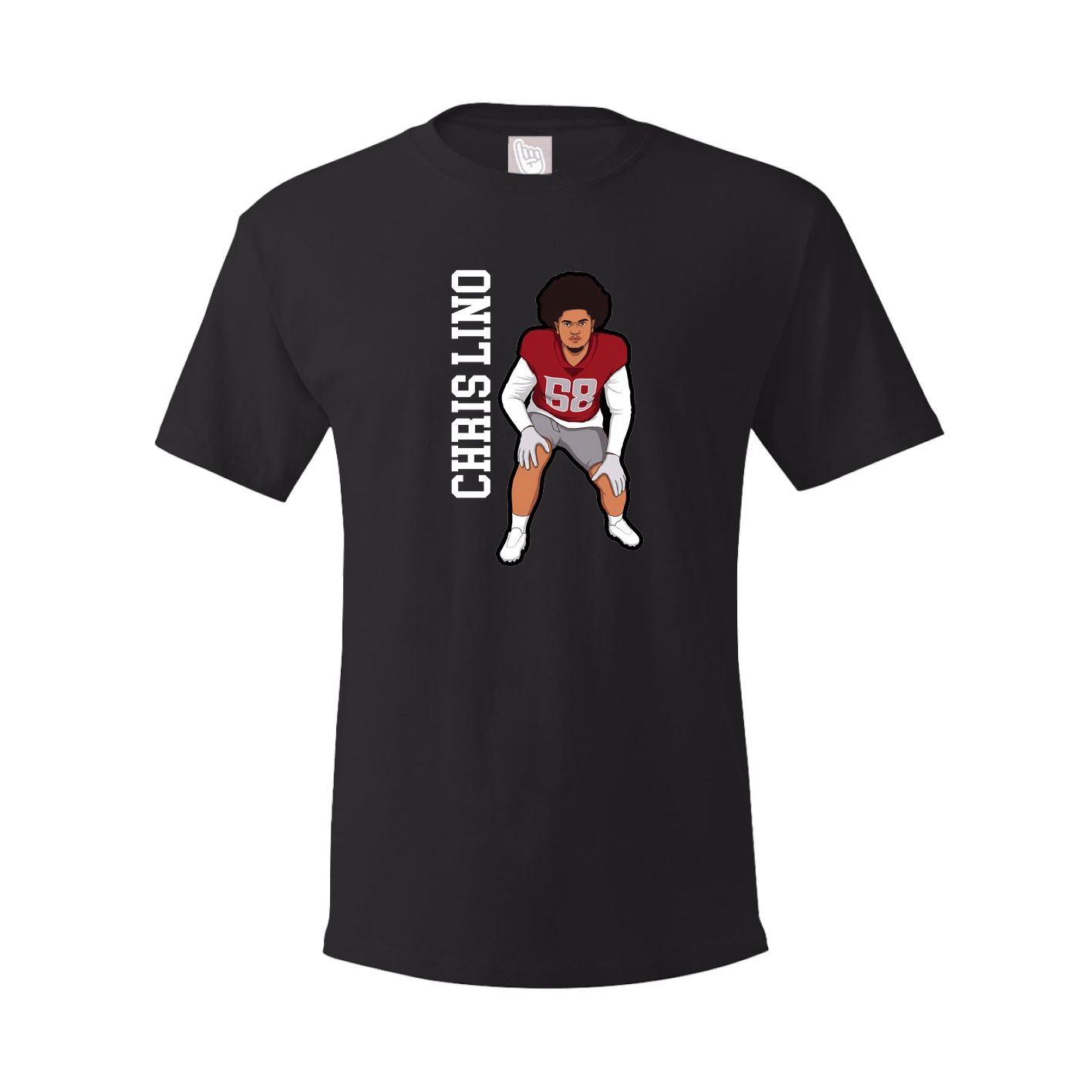 Youth Tee — Name Vertical in Black