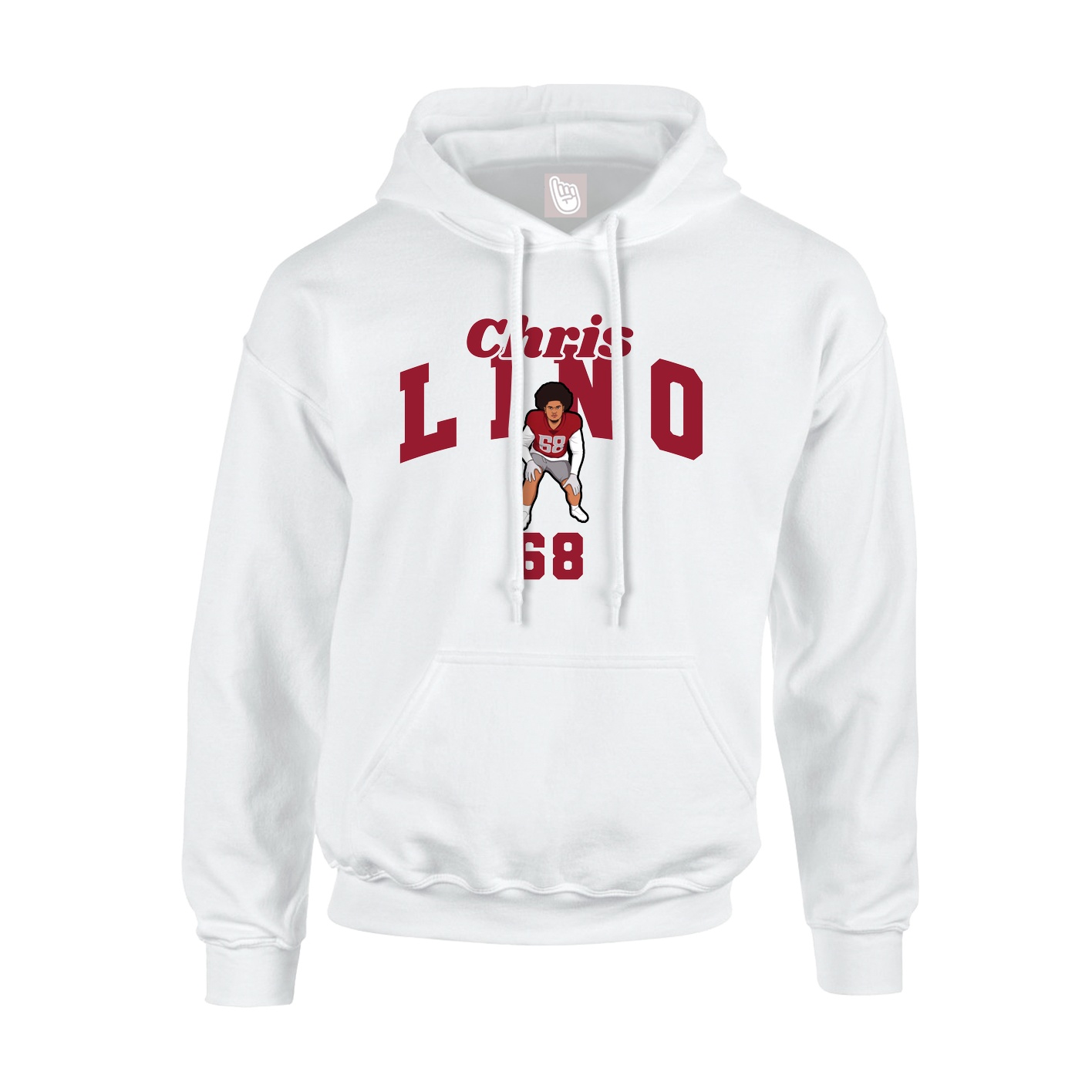 Youth Hoodie — Signature Arch in White