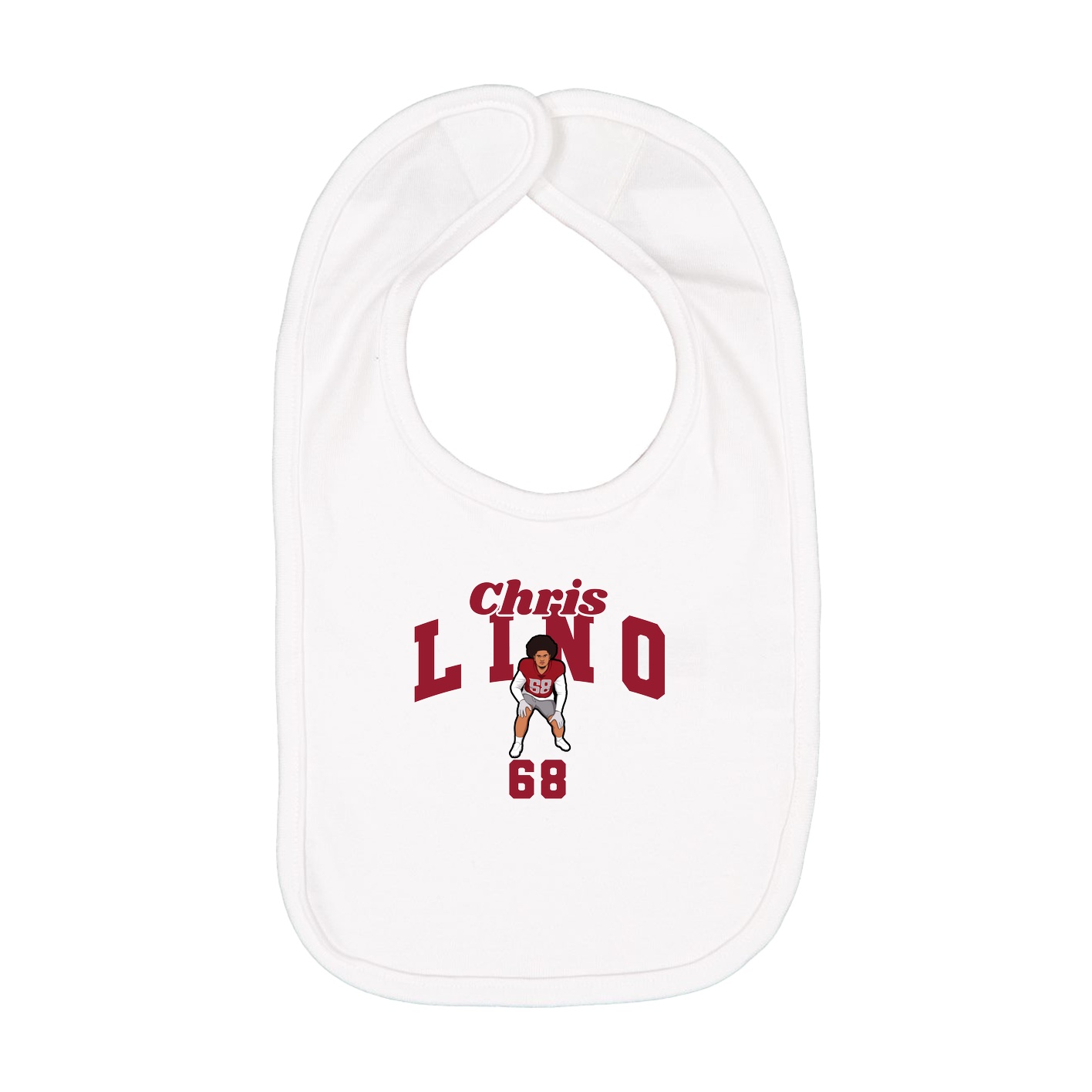 Infant Bib — Signature Arch in White
