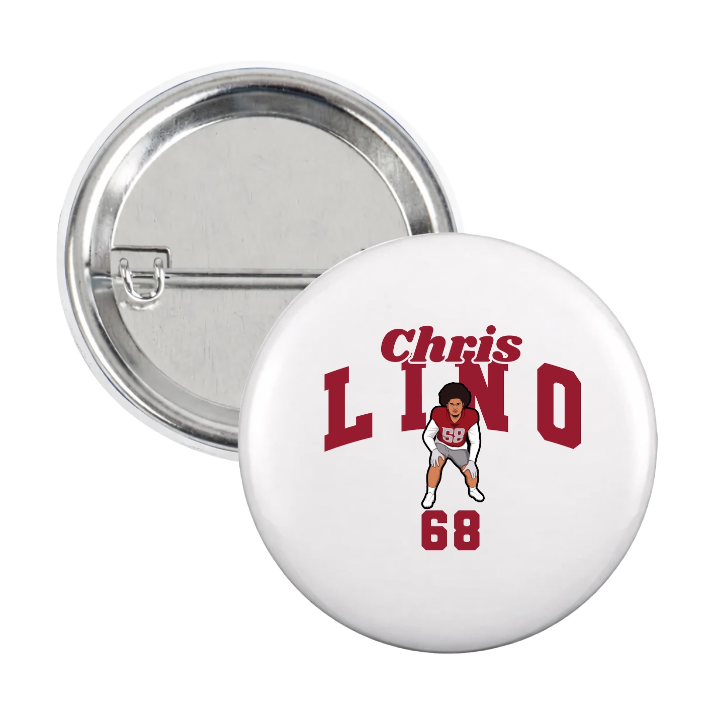 Game Day Button — Signature Arch in White