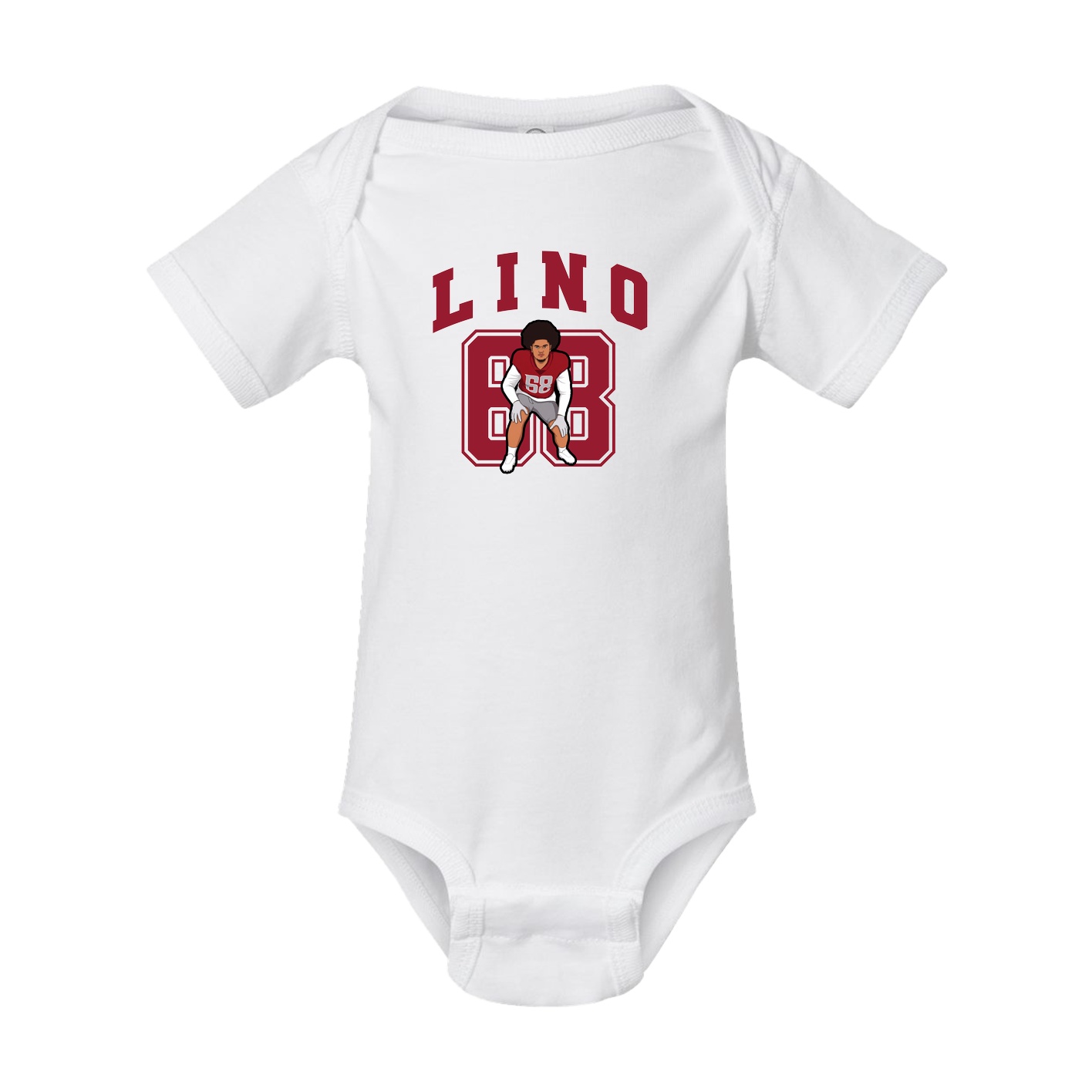 Baby Onesie — Number in White