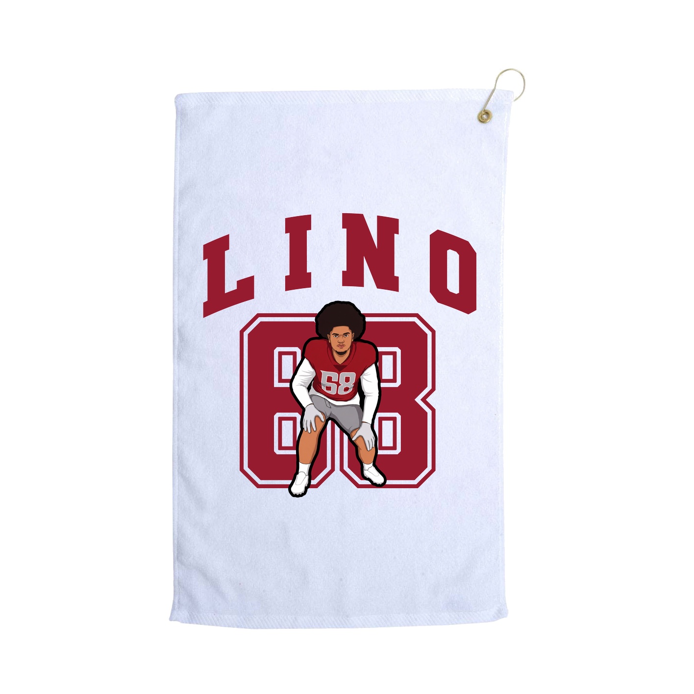 Golf Towel — Number in White