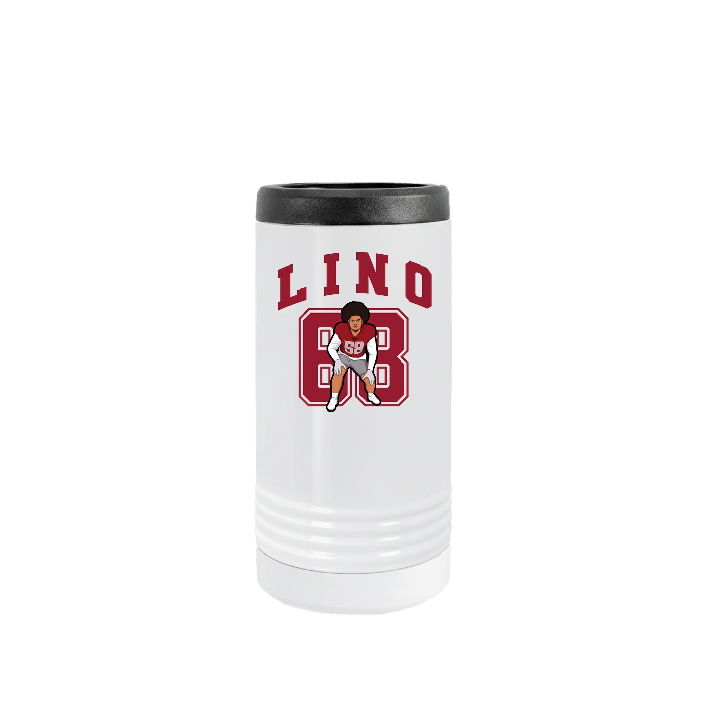 Slim Beverage Holder — Number in White