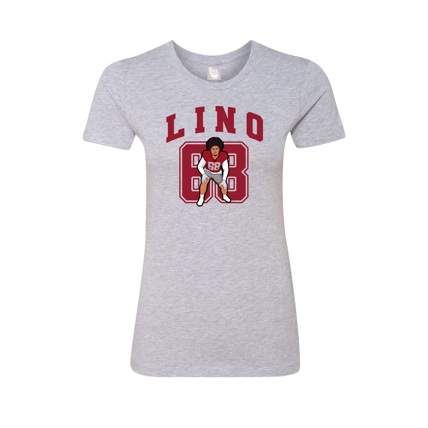 Fitted Women's Tee — Number in Grey