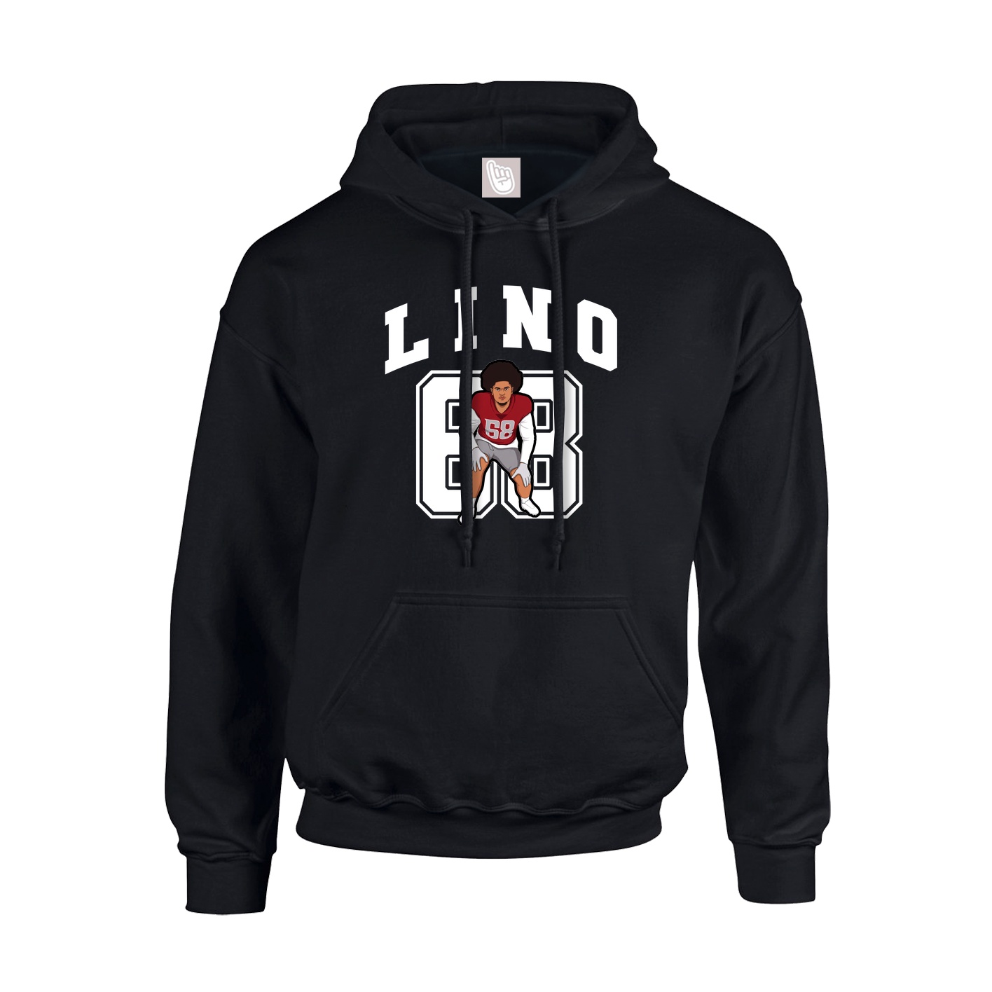 Hoodie — Number in Black