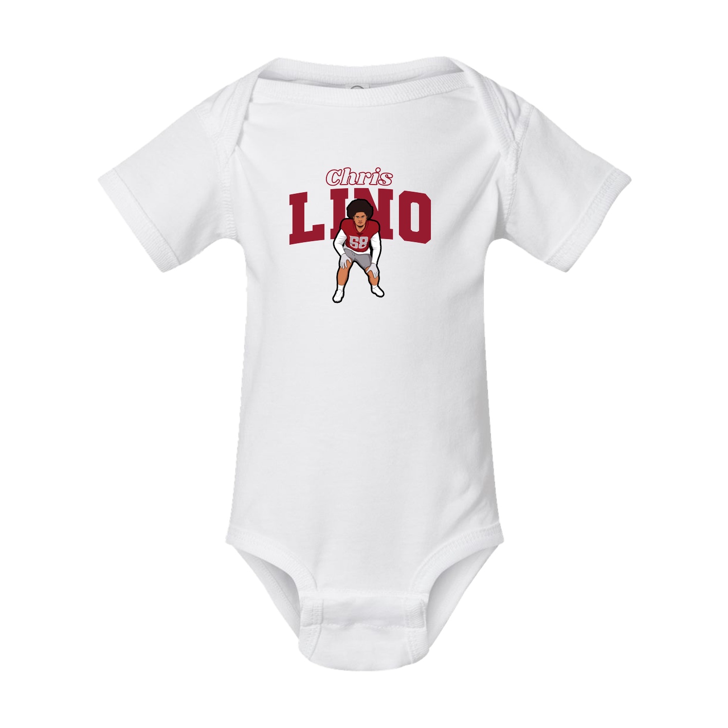 Baby Onesie — Name Arch in White