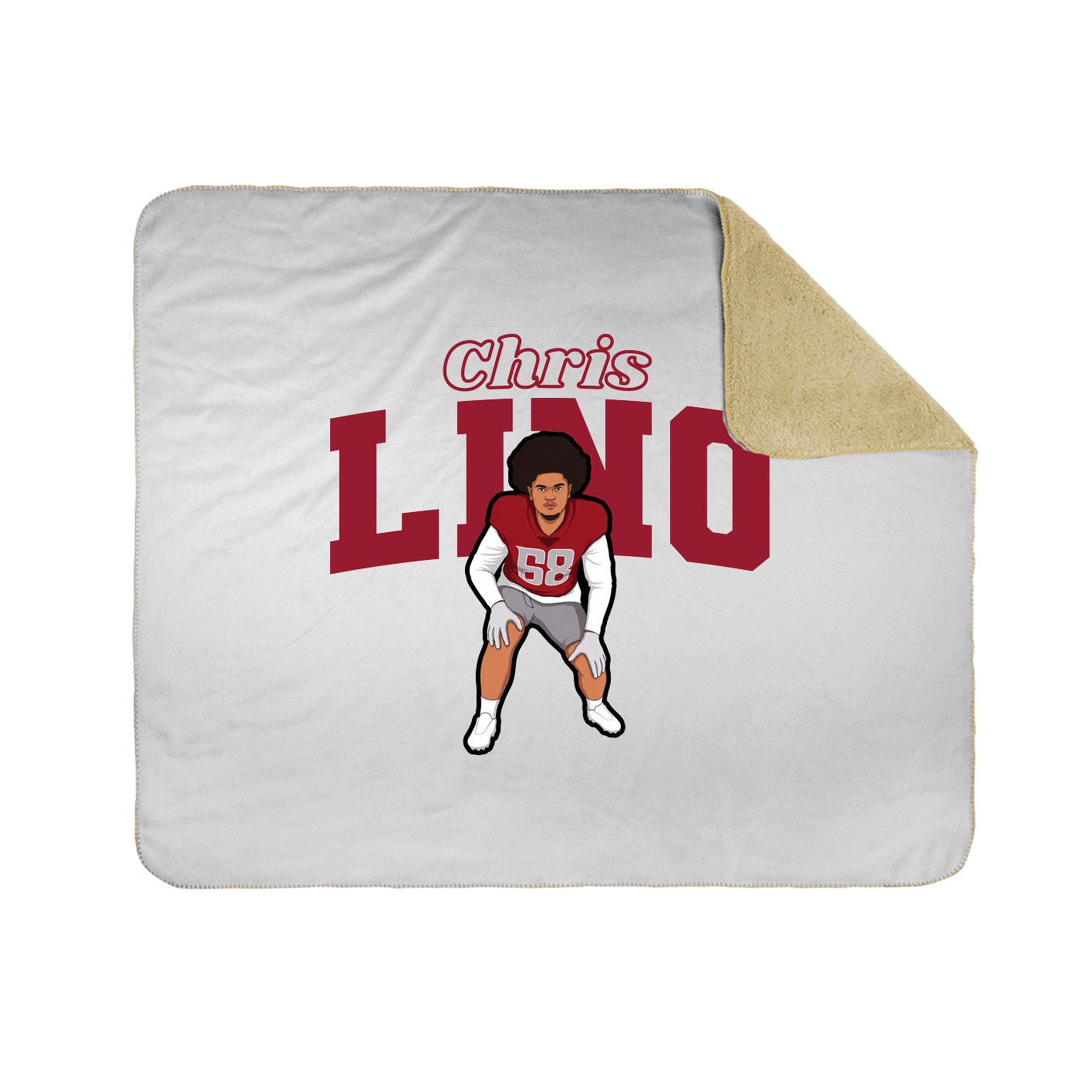 Throw Blanket — Name Arch in White