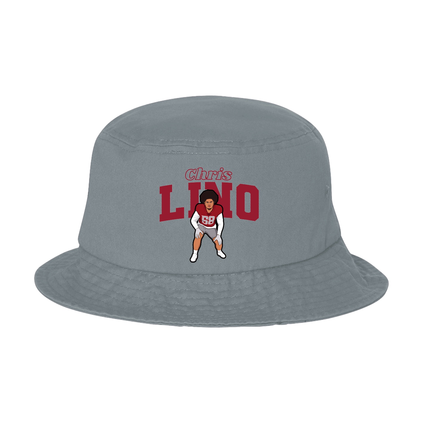 Bucket Cap — Name Arch in Grey