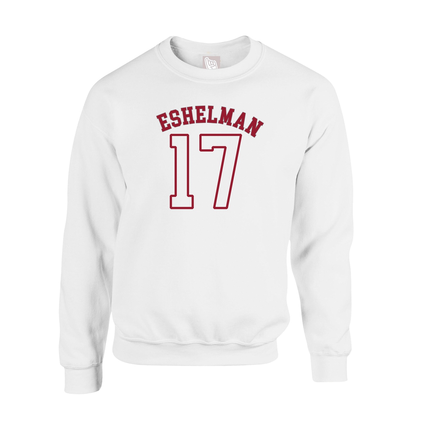 Fleece Crew — Shirsey Arch in White