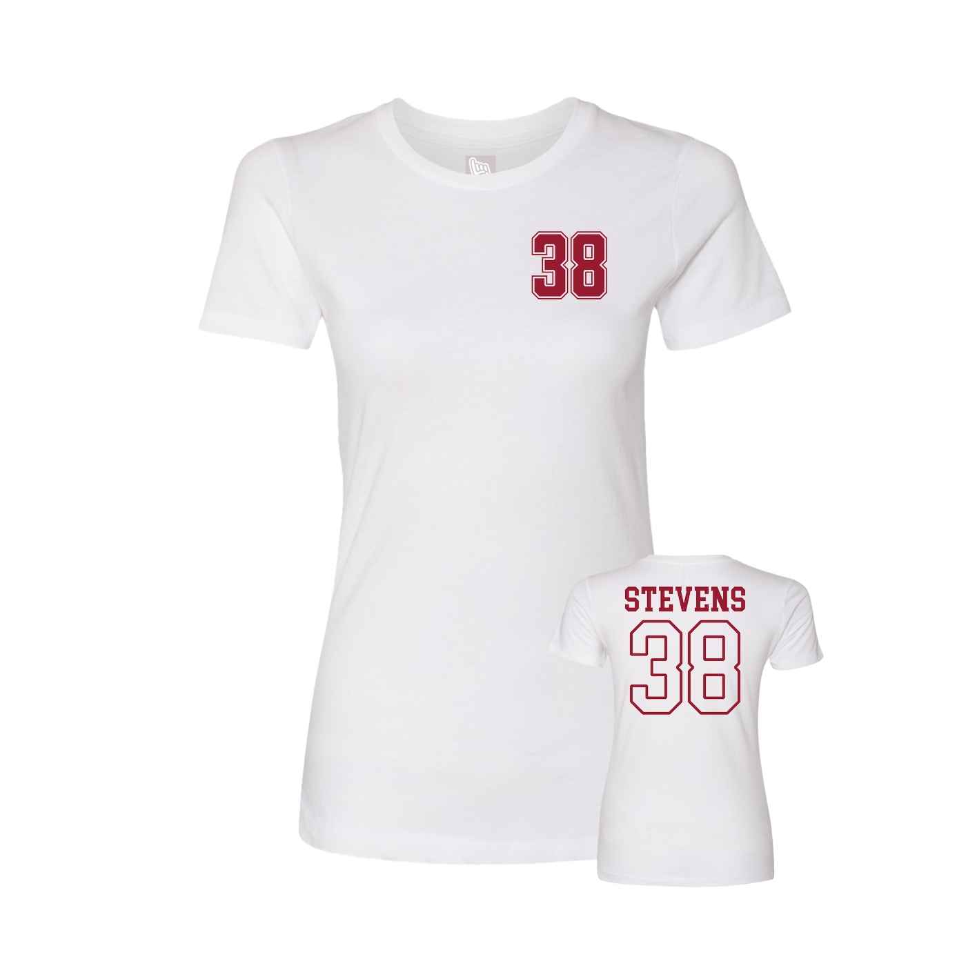 Womens Tee — Chest Back in White