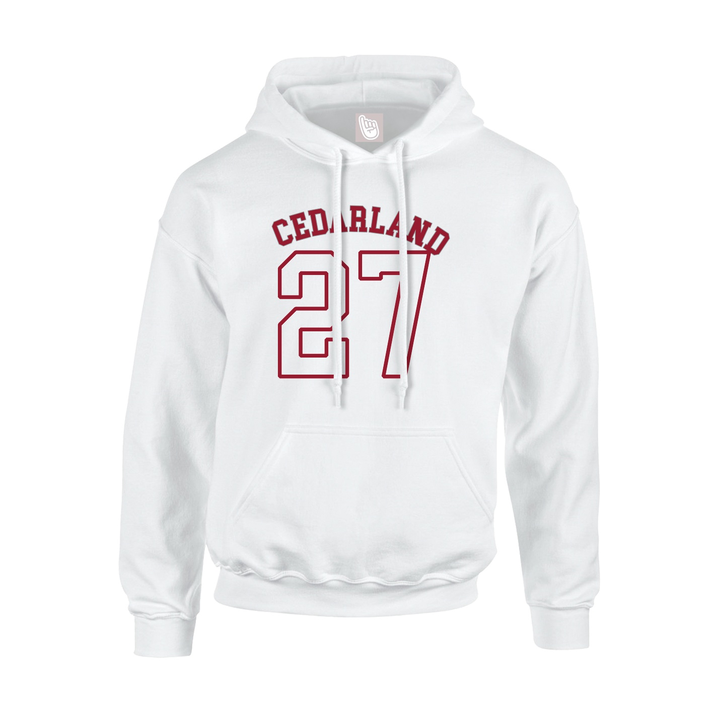 Youth Hoodie — Shirsey Arch in White