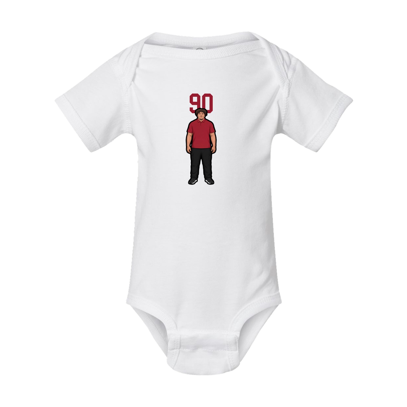 Baby Onesie — Number Top in White